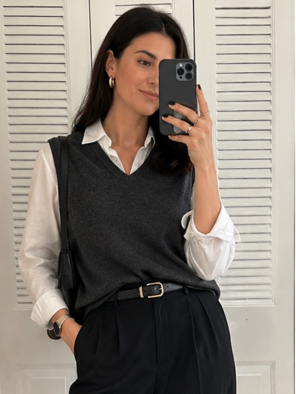 Pronto Uomo 100% Merino Wool Sweater Vest XXL Charcoal Gray V Neck Classic